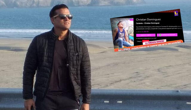 Christian Domínguez se una a la fila de los famosos que cobran por videos personalizados. Foto: Instagram/captura Latina