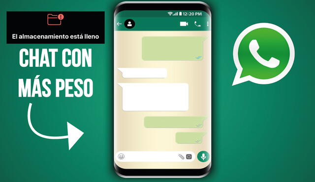 Aquí te dejamos el método para encontrar el chat de WhatsApp que ocupa más espacio en tu celular. Foto: composición LR/ Freepik