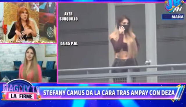 El 17 de diciembre, Magaly Medina entrevistó a Stefany Camus tras ampay con Jean Deza. Foto: captura de ATV