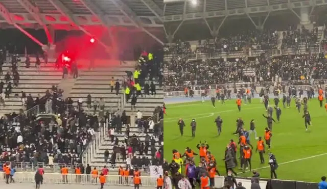 El fútbol francés vuelve a mancharse debido a la violencia. Foto: captura Twitter/MedioVideo