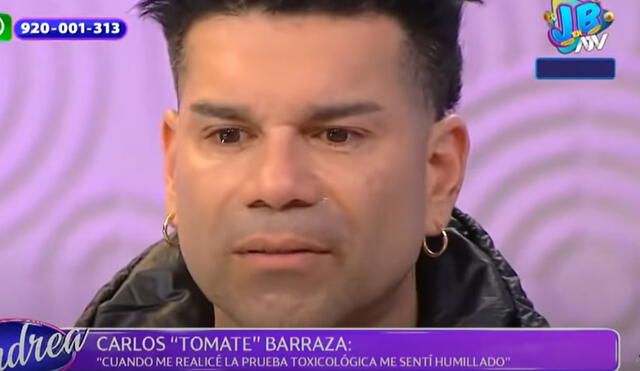 Carlos ‘Tomate’ Barraza y Vanessa López se presentaron en el programa Andrea. Foto: captura ATV