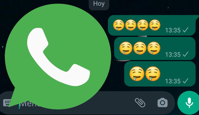 Este emoji de WhatsApp está en iOS y Android. Foto: composición LR