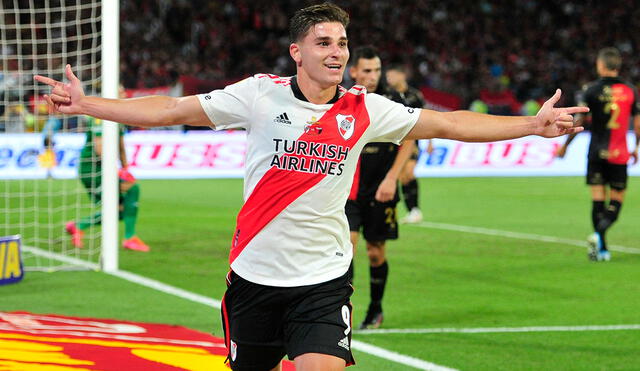 Julián Álvarez es la principal arma de ataque de River Plate. Foto: AFP