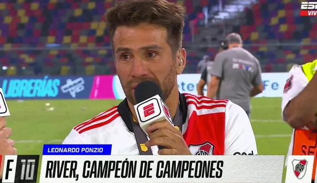 Leo Ponzio ganó 17 títulos con la camiseta de River Plate. Foto: captura ESPN