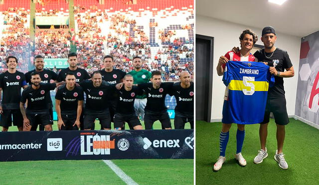 Zambrano y Haedo se tomaron una foto con la camiseta de Boca Juniors. Foto: composición/ Carlos Zambrano twitter