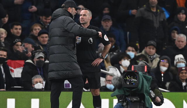 Jürgen Klopp no terminó nada conforme tras el empate del Liverpool. Foto: EFE