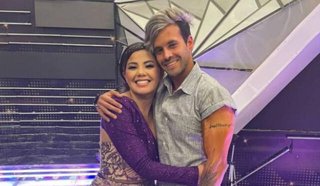 Estella Torres estuvo acompañada de Kevin Salas en la final de El artista del año. Foto: Kevin Salas / Instagram