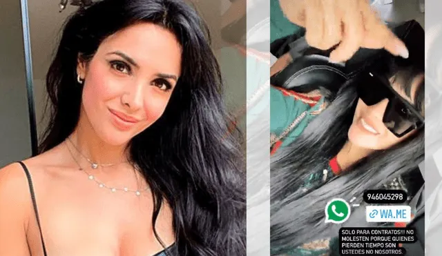 Rosángela Espinoza dice que su número de WhatsApp es solo para contratos. Foto: composición/La República/Rosángela Espinoza/Instagram
