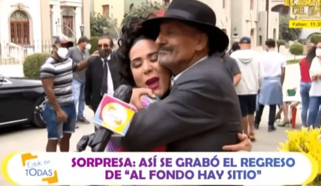‘Teresita’ y ‘Don Gilberto’ se reencontraron en la grabación de la nueva temporada. Foto: América TV.