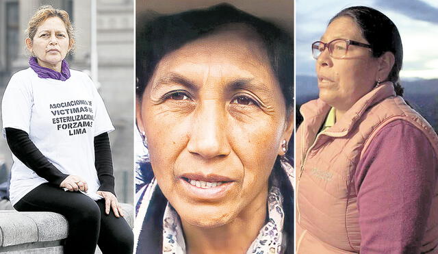 Dilcia, Rute y María Elena están inscritas en el Registro de Víctimas de Esterilizaciones Forzadas. Foto: composición LR