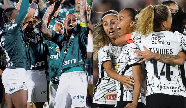 Palmeiras y Corinthians fueron los campeones de la Copa Libertadores masculina y femenina, respectivamente. Foto: EFE/Corinthians