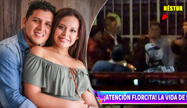 En las imágenes se puede ver al cumbiambero tomando licor y departiendo con los demás invitados, todo esto mientras Flor Polo trabajaba animando un concierto. Foto: composición Instagram/captura ATV