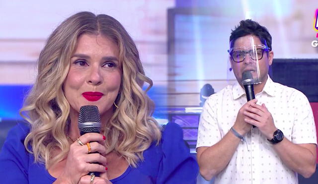 Gian Piero Díaz dedicó unas tiernas palabras a Johanna San Miguel y reveló que uno de sus sueños fue trabajar junto con ella. Foto: composición LR/captura América TV