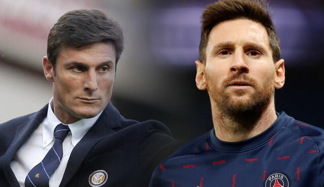 Javier Zanetti pertenece al área administrativa de Inter, mientras que Lionel Messi juega en el PSG. Foto: Composición LR
