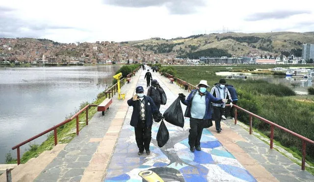 La jornada de limpieza se realizó el día martes con la participación de diversas instituciones. Foto: radio Pachamama