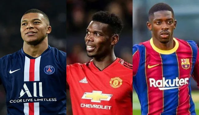 Mbappé, Pogba y Dembélé son algunos de los jugadores que enero podrán buscar nuevo equipo. Foto: AFP