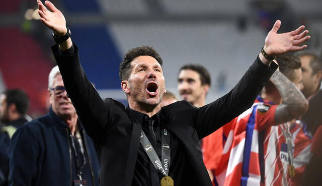 Diego Simeone ha ganado 8 títulos locales e internacionales con Atlético de Madrid. Foto: AFP