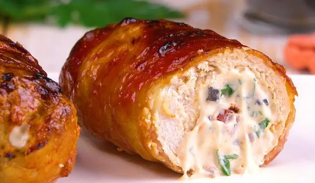 El enrollado de pollo es una receta sencilla de cocinar. Foto: Riquísimo