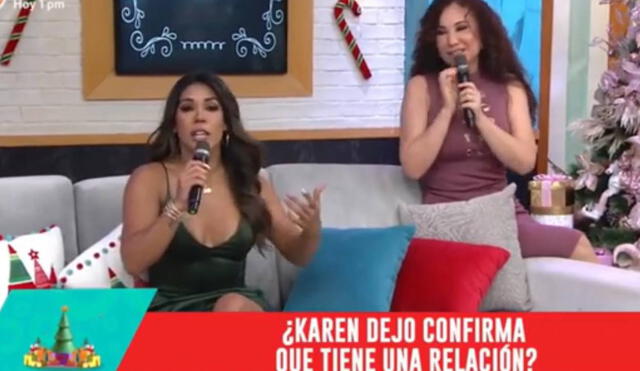 Karen Dejo reapareció en América hoy y habló sobre su vida amorosa. Foto: captura de América TV