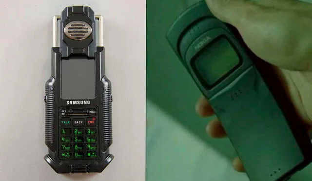 El teléfono de Nokia se lanzó en 1999, mientras que el de Samsung se puso a la venta en 2003. Foto: Xataka - composición La República