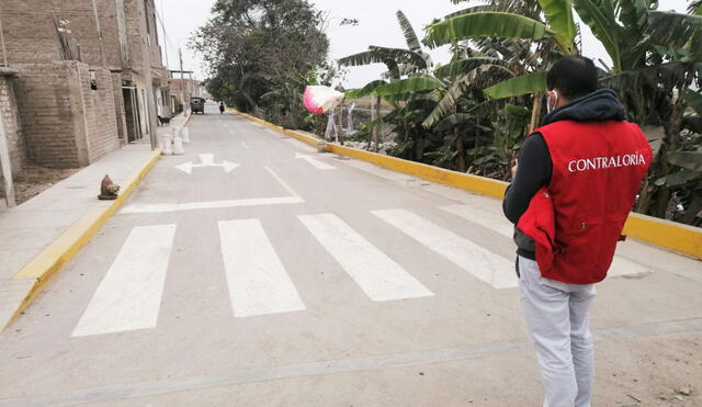 Equipo de control inspeccionó trabajos ejecutados como parte de proyecto vial. Foto: Contraloría