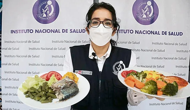 Rico y sano. Se debe combinar ensaladas con carnes y harinas, señala Gisella Mauricio del INS. Foto: difusión