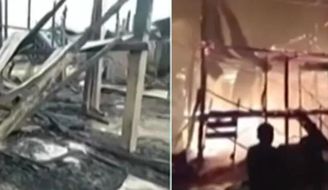 En el incendio no se reportaron fallecidos. Foto: captura Tv Perú / composición LR