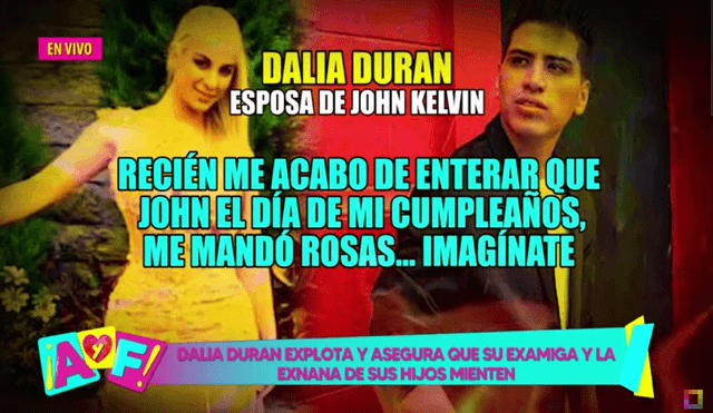 Dalia Durán negó tener cualquier tipo de comunicación con su ex pareja John Kelvin. Foto: Instagram/Amor y fuego