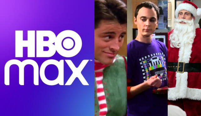 HBO Max ofrece en su catálogo todos los episodios de Navidad de las mejores sitcoms, como The Office, The Big Bang Theory y Friends. Foto: composición/Twitter/HBO Max/