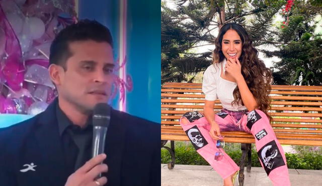 Christian Domínguez indicó no saber nada sobre la relación laboral entre Melissa Paredes y América hoy. Foto: composición Melissa Paredes/Instagram, captura Willax TV.