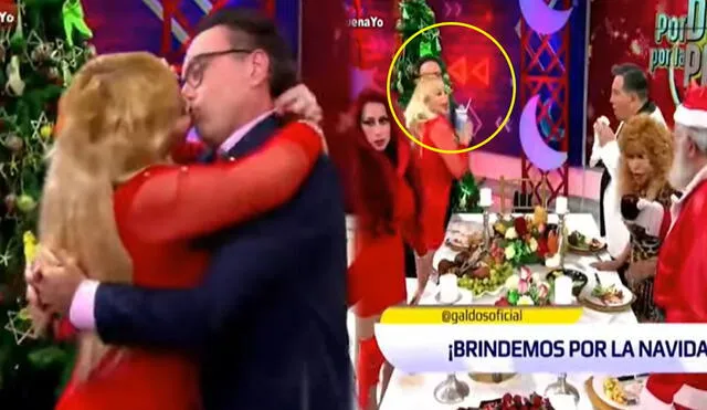 Carlos Galdós y Susy Díaz celebraron Navidad. Foto: capturas Panamericana TV