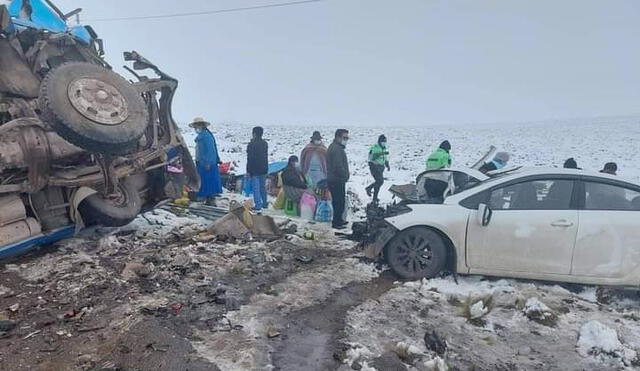 Arequipa. Siniestro dejó como saldo una persona fallecida que aun no es identificada. Foto: Radio Yaraví