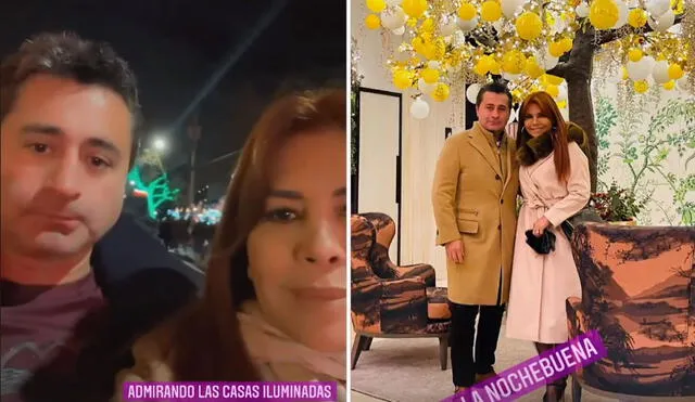 Magaly Medina y Alfredo Zambrano pasean por Nueva York en Nochebuena. Foto: composición/Instagram