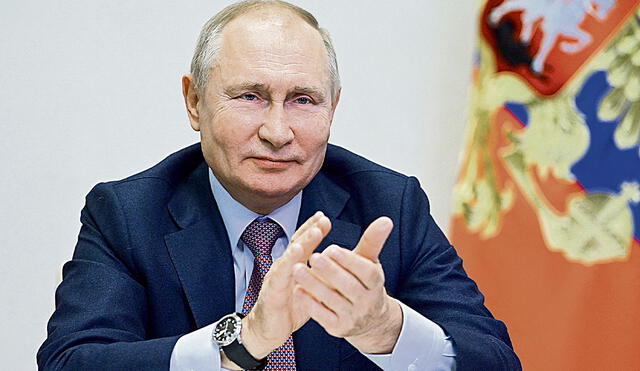 Categórico. Presidente Putin mantiene una postura firme sobre la soberanía de su país y sus acciones militares estratégicas. Foto: AFP