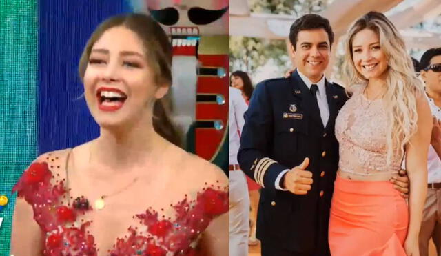 Carolain Cawen cuenta cómo se llevan su familia y la de su esposo en el especial de Navidad de JB en ATV. Foto: composición/ captura de ATV/ Instagram