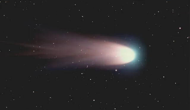 Cometa Leonard captado en La Libertad, Perú, el 24 de diciembre a las 7.40 p . m. Foto: Romel Villanueva  / Luis Calle