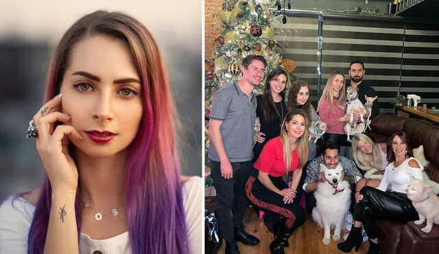 YosStop posó junto a toda su familia, su novio y sus perros en Navidad. Foto: composición/captura de Instagram
