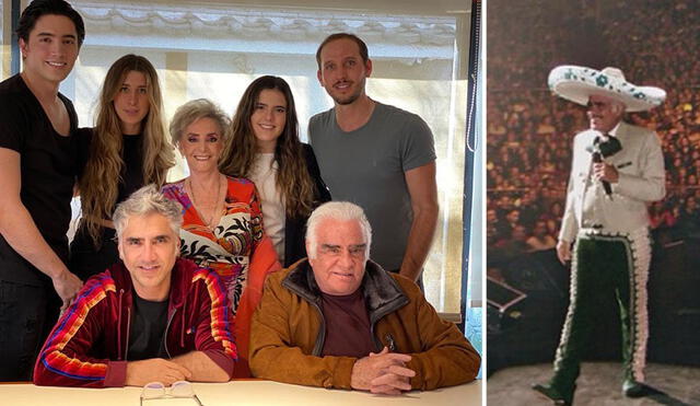 Vicente Fernández celebró su cumpleaños número 80 junto a su familia. Foto: composición/Instagram