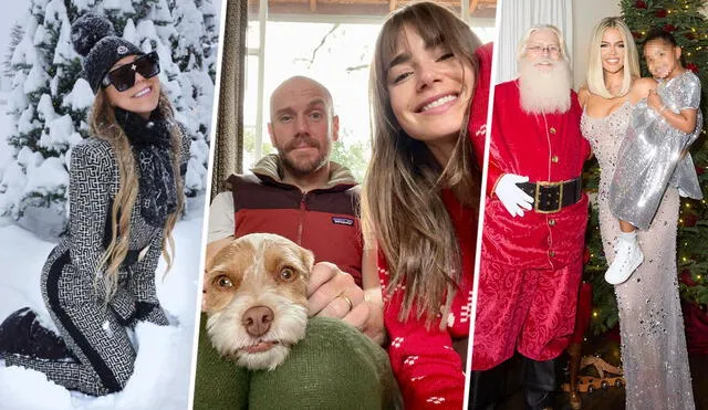 Las celebridades compartieron en Instagram cómo pasaron la Navidad. Foto: composición/Instagram