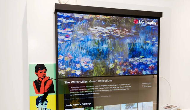 Como en una serie de ciencia ficción. La próxima edición de la CES 2022 promete con increíbles innovaciones como esta pantalla transparente y flexible de LG. Foto: LG