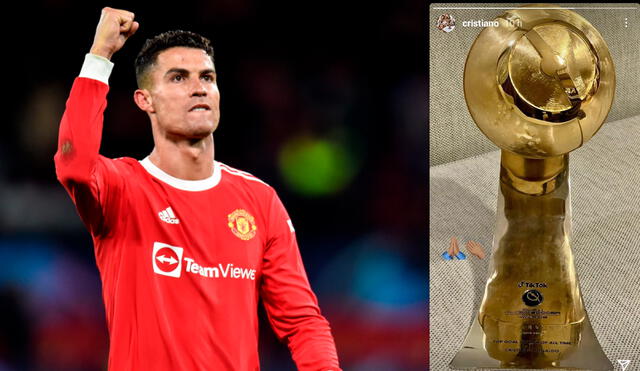 Cristiano Ronaldo fue premiado por ser el ‘Máximo goleador de todos los tiempos’. Foto: composición/EFE