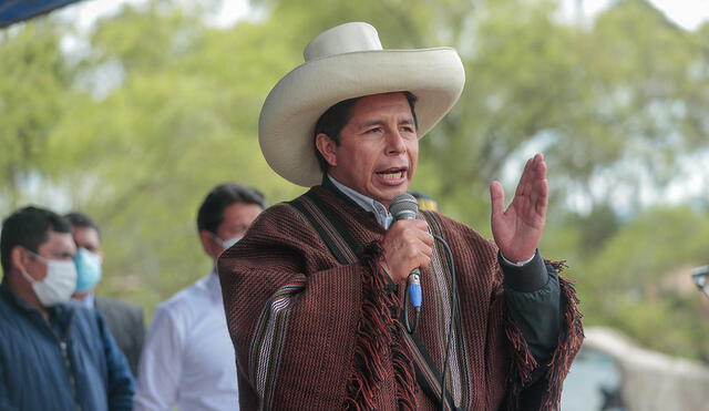 El presidente Pedro Castillo estuvo en la ceremonia del 45 aniversario de las Rondas Campesinas de Cuyumalca, Chota, Cajamarca. Foto: Presidencia