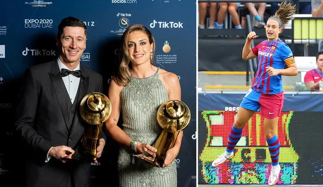 Robert Lewandowski y Alexia Putellas también coincidieron en la ceremonia del Balón de Oro. Foto: composición/ AFP