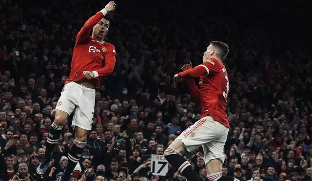 Cristiano Ronaldo marcó el tercer gol del United. Foto: Manchester United