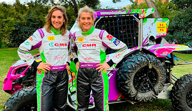 Mercè Martí y Margot Llobera son la piloto y copiloto del CMR Group Women Dakar Team. Foto Twitter Mercè Martí