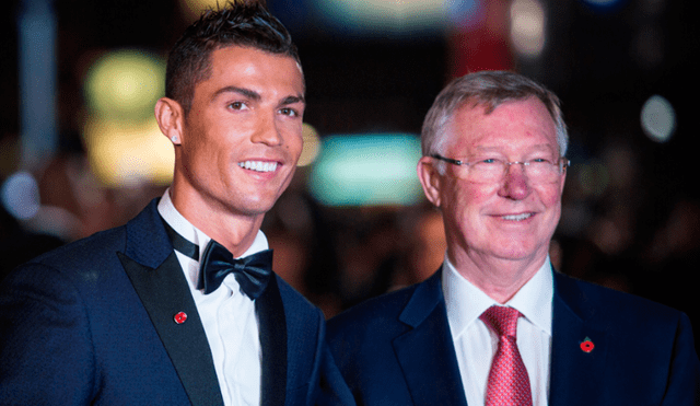 Cristiano Ronaldo saludó a Sir Alex Ferguson por su cumpleaños. Foto: AFP