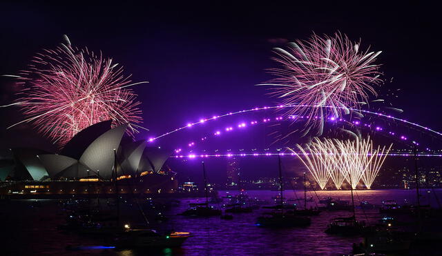 El Año Nuevo 2022 ya se festejó en Sídney, Australia. Foto: EFE