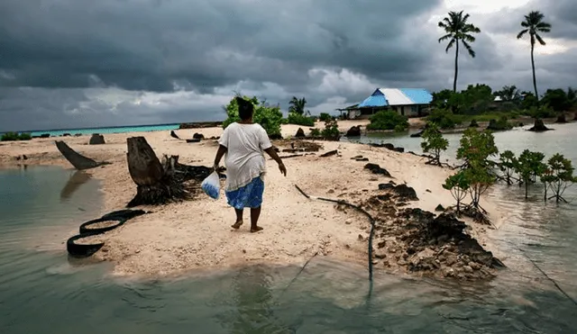 Los ciudadanos de Kiribati fueron los primeros en recibir el 2022. Foto:Sierra Club