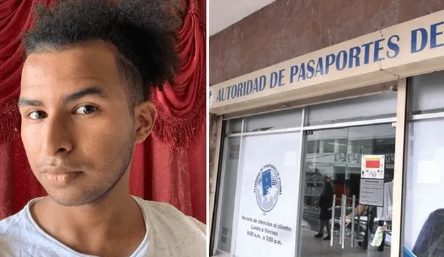 Eduardo Campbell, estudiante que se sintió discriminado al sacar su pasaporte en la Autoridad de Pasaporte de Panamá. Foto: composición/Eduardo Campbell-APAP