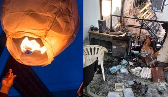 El popular artefacto cayó en una de las zonas prefabricadas del hospital de Camaná y terminó provocando un incendio. Foto: La República